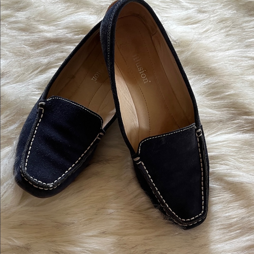 Blue Illusion - Blue Suede Loafers